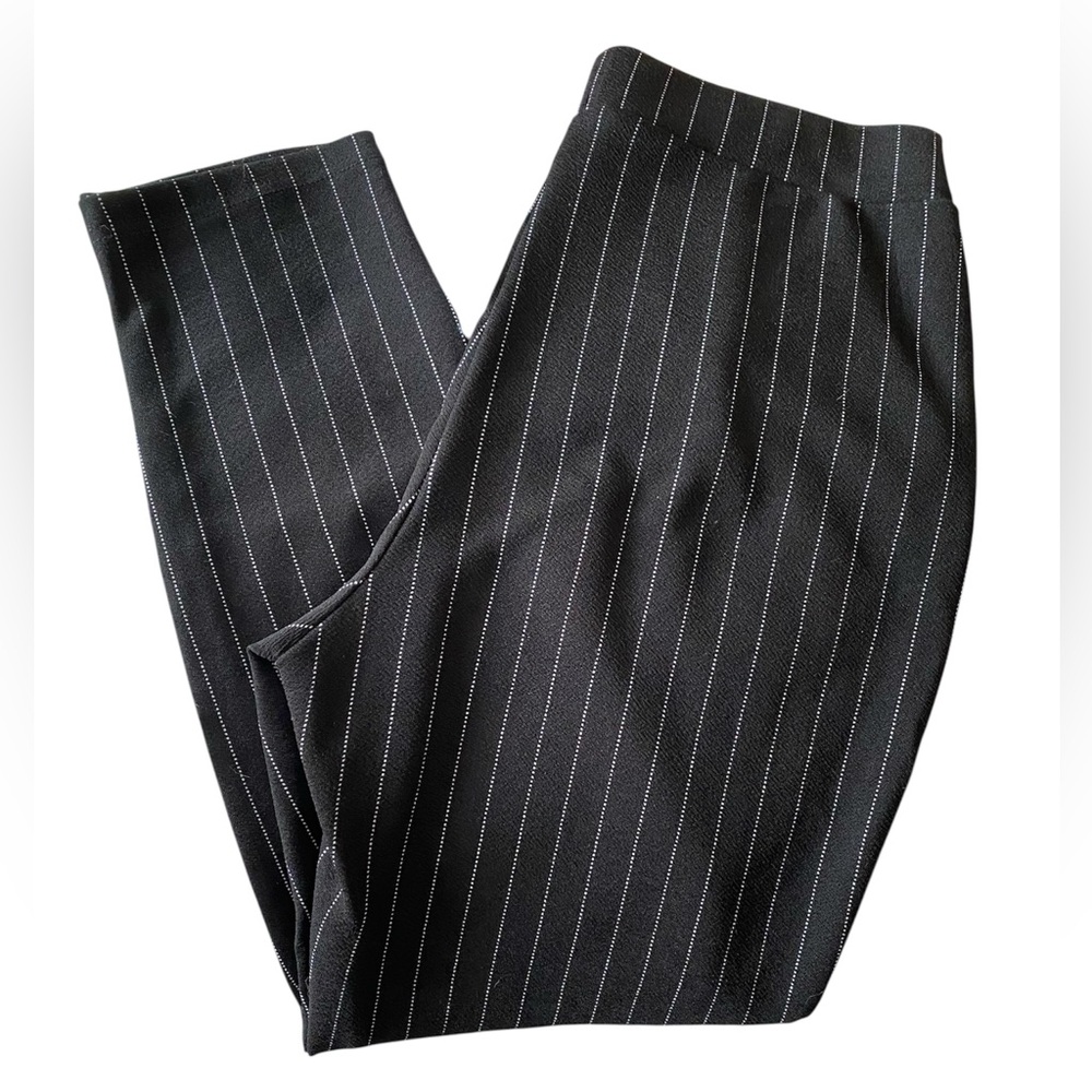 Black Pinstripe Women's Pants